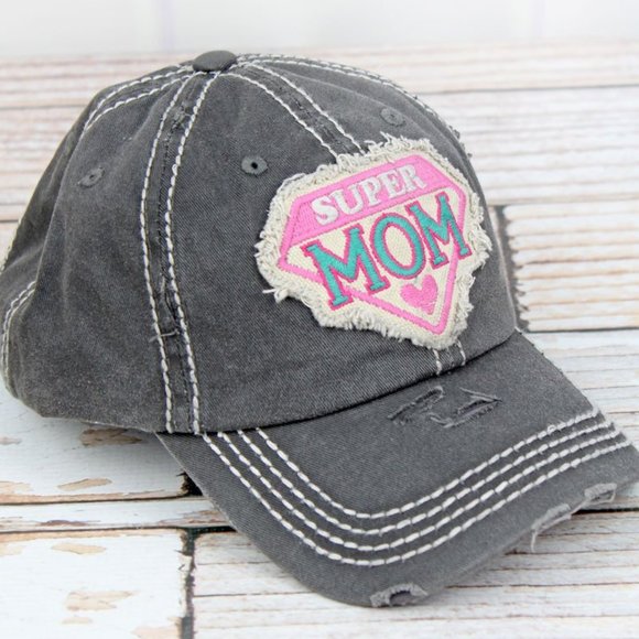 NWT Distressed Super Mom Cap - Picture 3 of 3